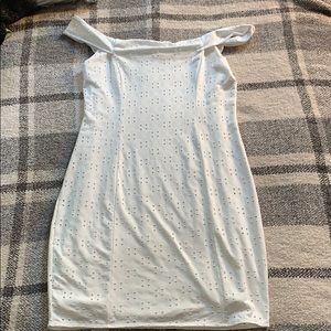 Off the shoulder white dress